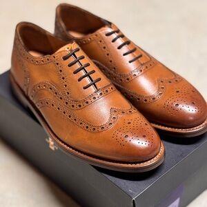 Allen Edmonds Men's Brown Leather Brogue Shoes